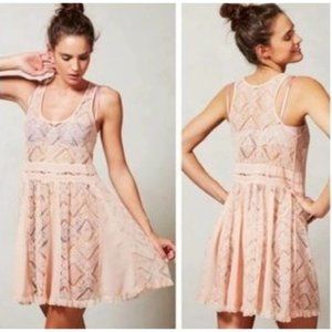 Anthropologie Eloise Lace Sheer Slip Dress